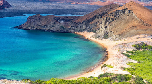 aerial view of Coastal View of the Galapagos