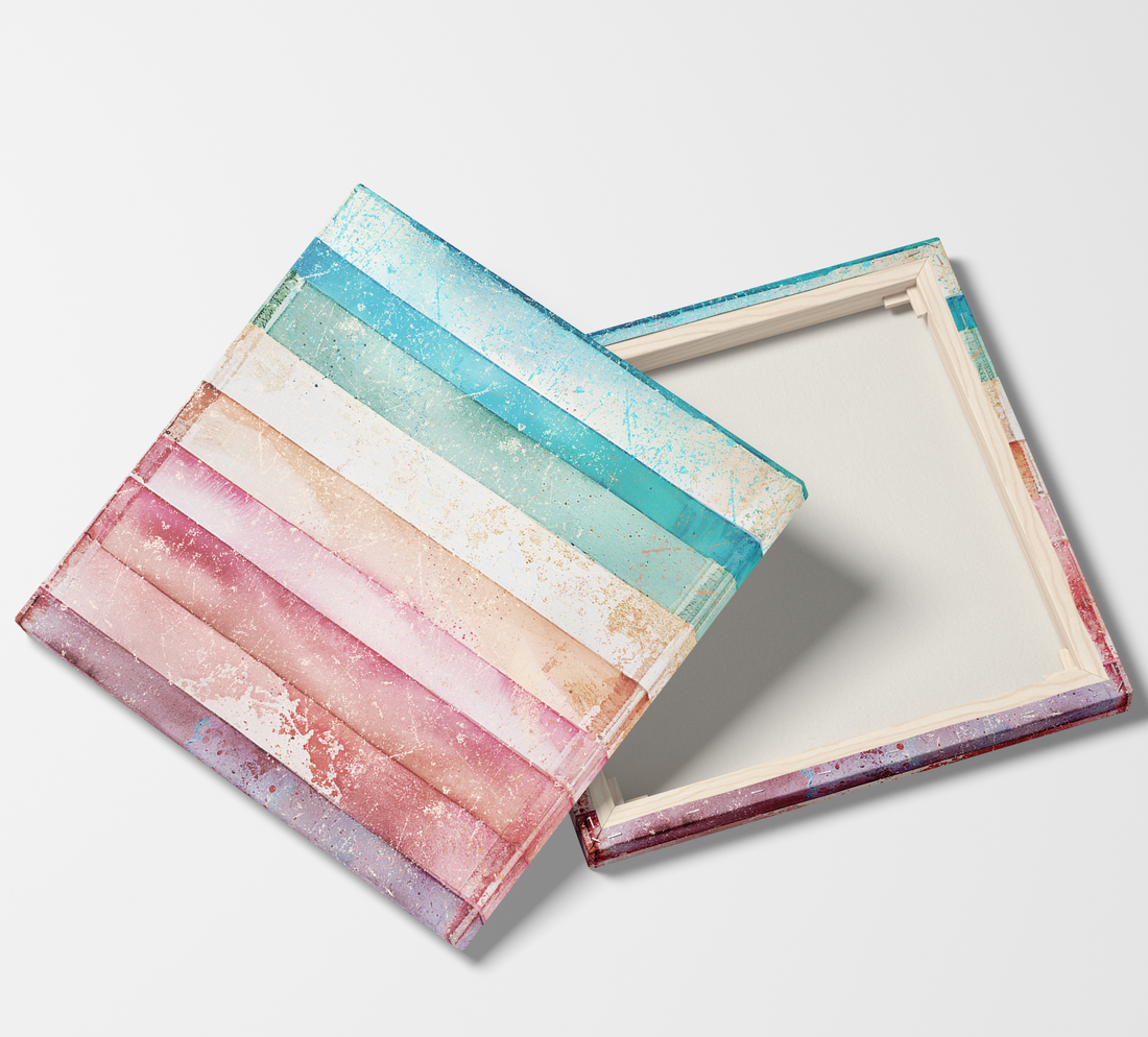 Durable Art Canvases showing the front and back