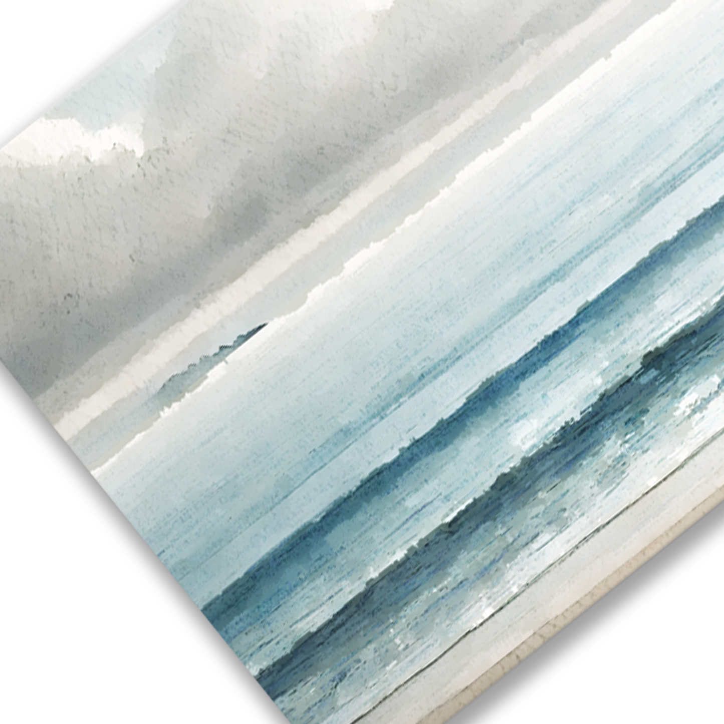 Blue horizon art canvas texture close-up