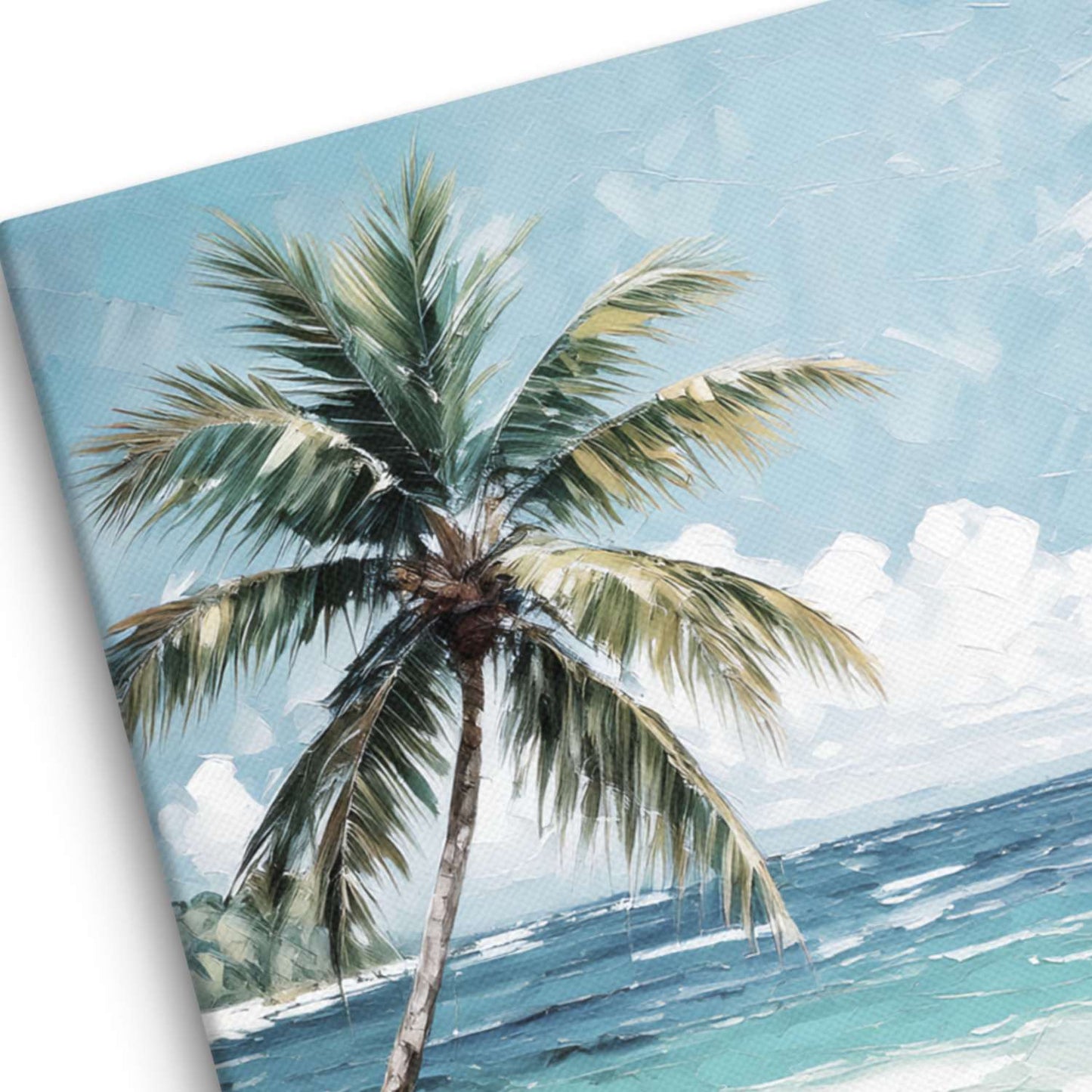 Caribbean wall art canvas texture close-up
