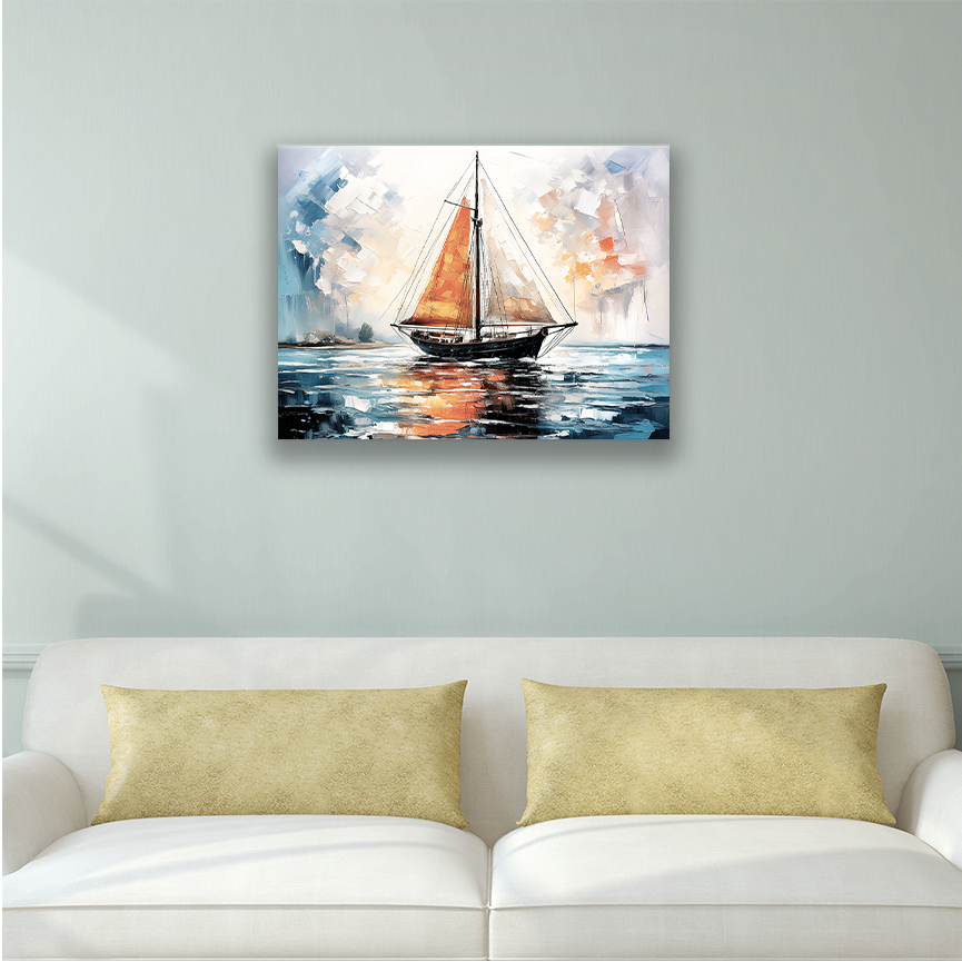 The Chatham Belle – Original Sailboat Art | Modern Coastal Wall Art