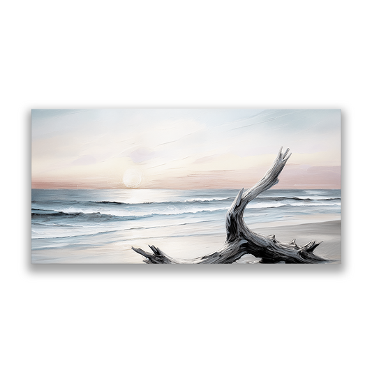 EVENING SHORE - beach art wall canvas | canvas wall art, fade-resistant, ready to hang, 100% original artwork.