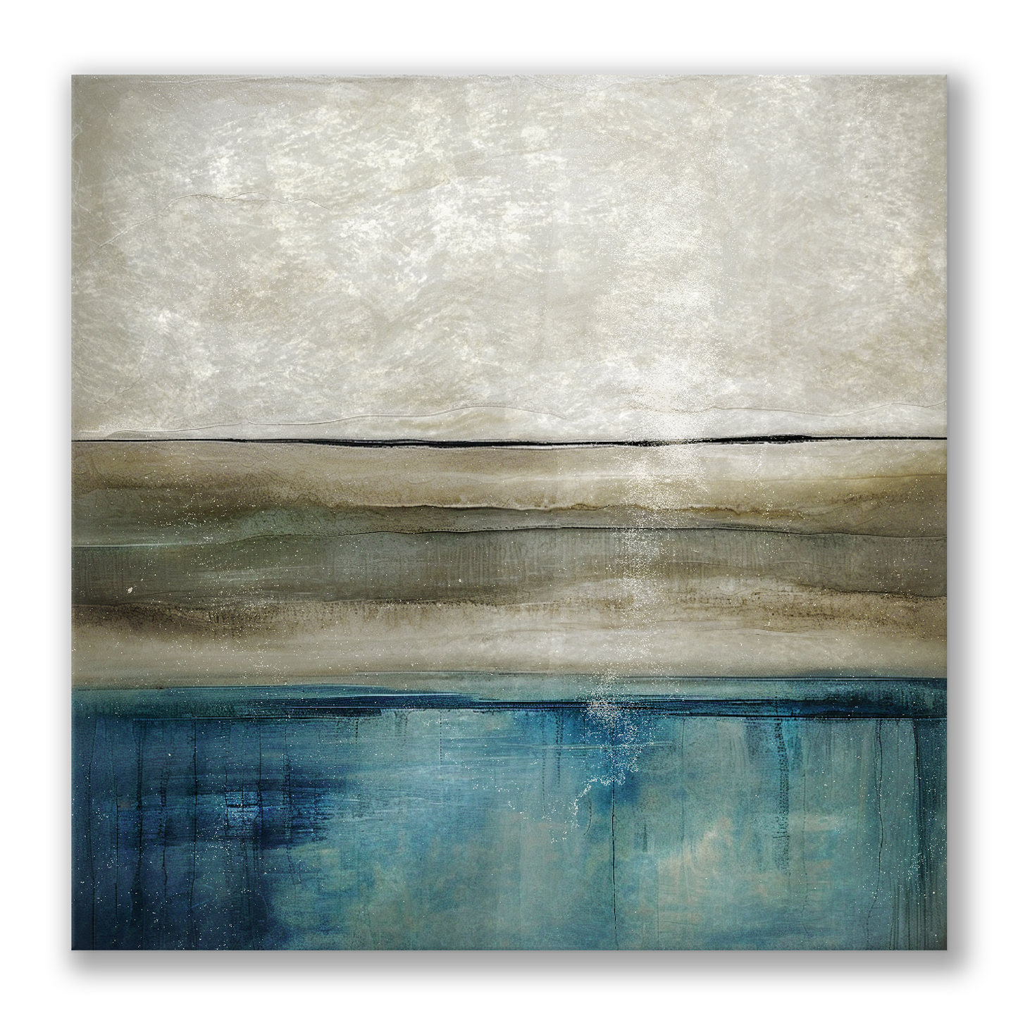 Shows unframed beach print wall art on thick matte paper, featuring coastal art