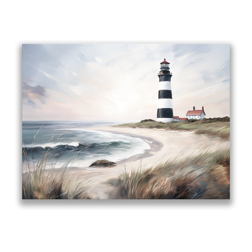 SEA WATCH - lighthouse artwork | canvas wall art, fade-resistant, ready to hang, 100% original artwork.