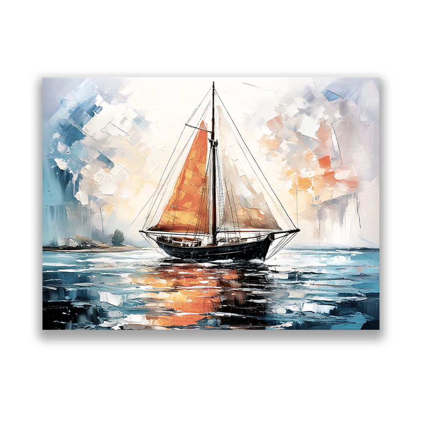 The Chatham Belle – Original Sailboat Art | Modern Coastal Wall Art