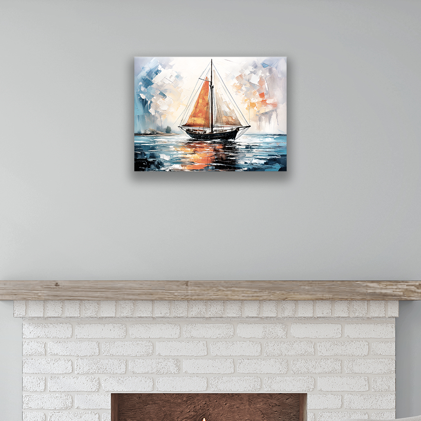 The Chatham Belle – Original Sailboat Art | Modern Coastal Wall Art