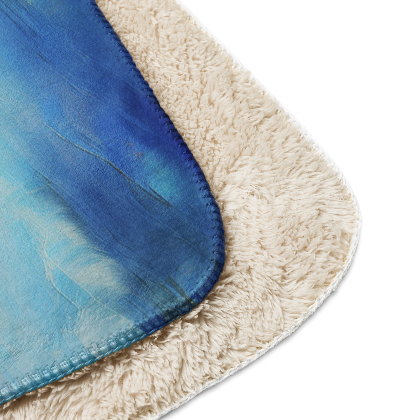 NO WORRIES Blanket, Soft Sherpa Blanket With Exclusive Beach Art