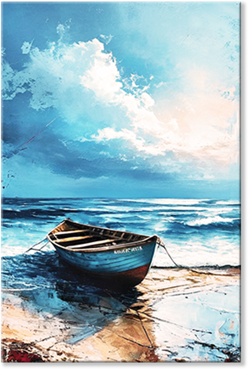 TIDE Gallery Wrap Canvas, Coastal Wall Art, Fade Resistant