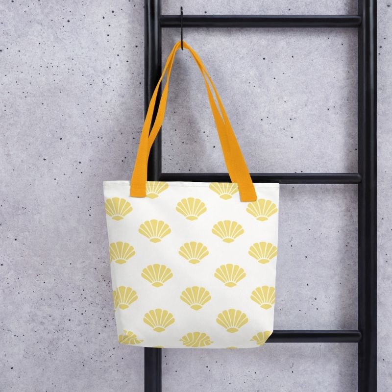Sea Shell Polyester Tote Bag, Medium, Washable