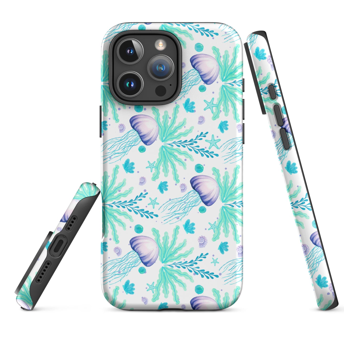 beach iphone with ocean inspired jellyfish design