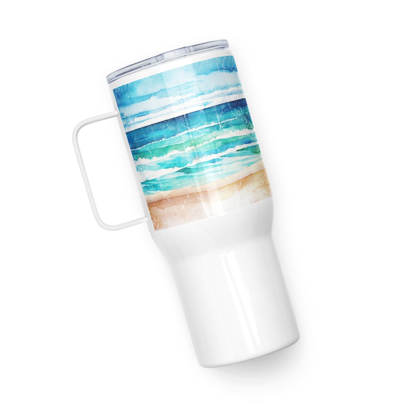 SEA VIBES, Travel mug with a handle, 25 oz
