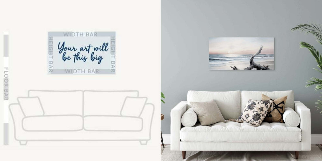 The Easiest Wall Art Size Guide (Free Tool Included)