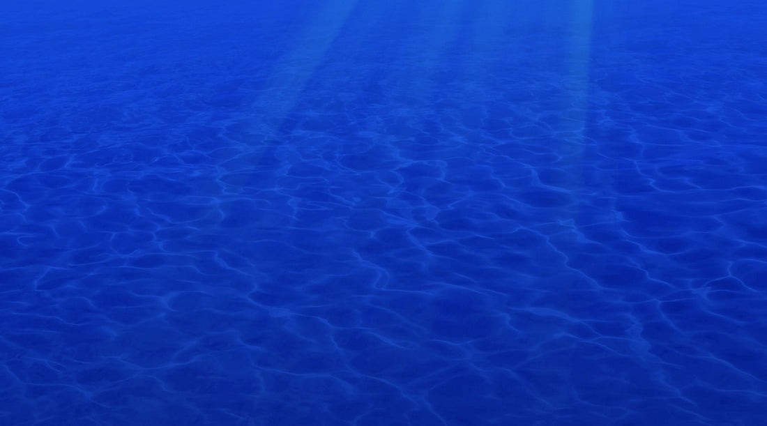 deep blue Underwater scene with light rays