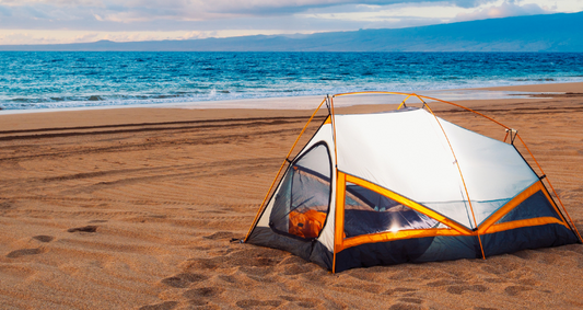 a tent on the beach