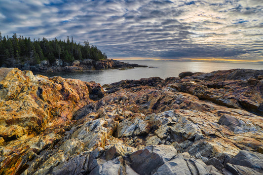 beautiful view of midcoast Maine Rocky Shore