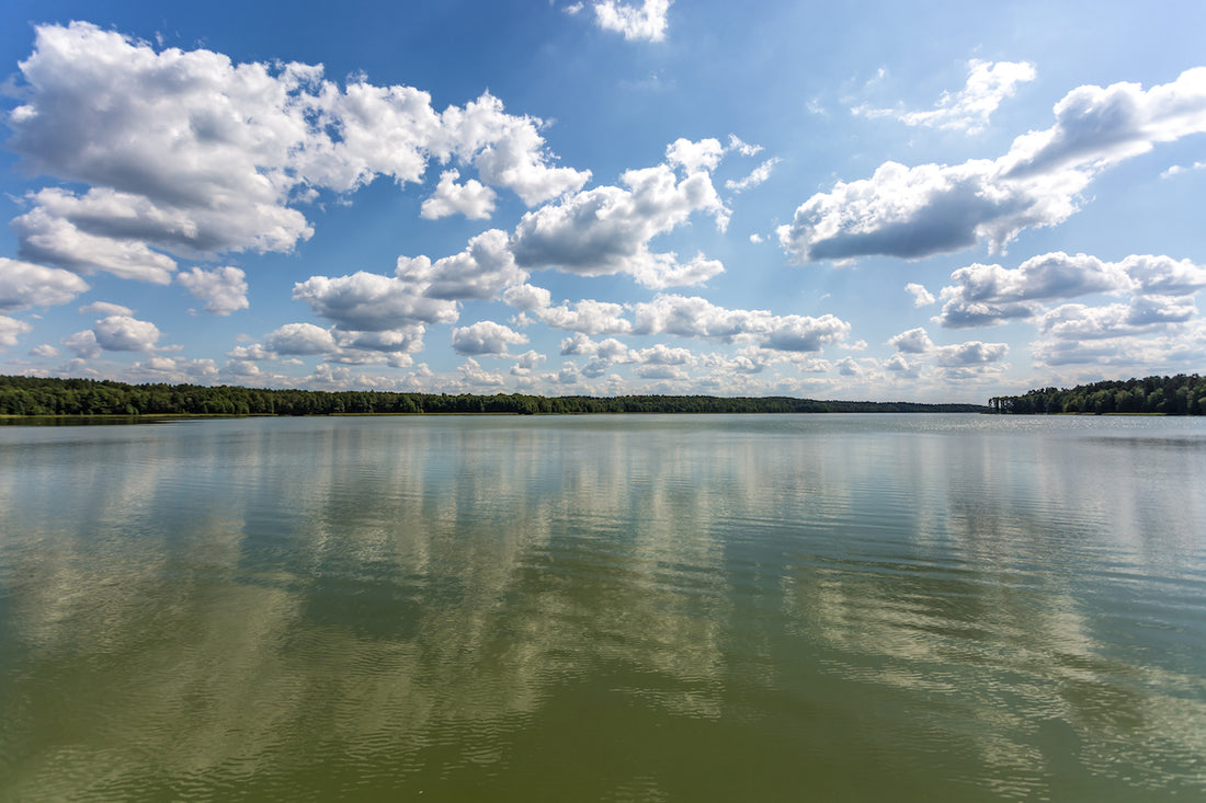 Reflection of clouds on the lake