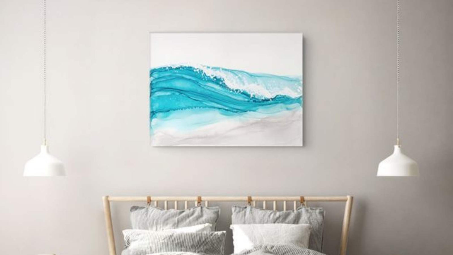 Teal Coastal Art