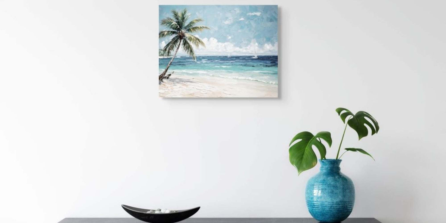 Ocean art EVENING SHORE on a dining room wall