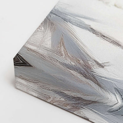 Beachscape wall art canvas, gallery-wrapped corner detail