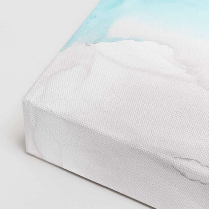 Ocean Waves Art canvas, gallery-wrapped corner detail