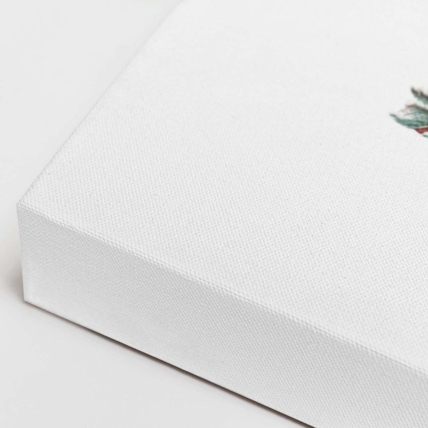 Sea shell wall art canvas, gallery-wrapped corner detail