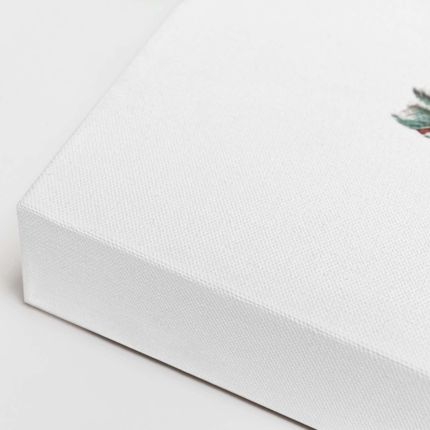 Sea shell wall art canvas, gallery-wrapped corner detail