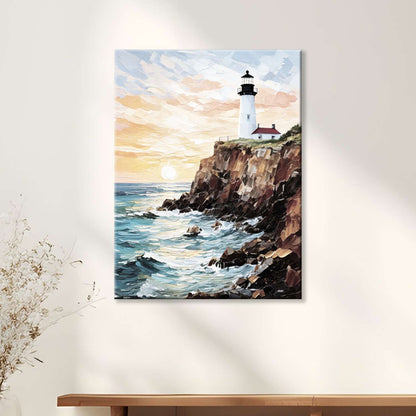 Maine wall art canvas on a wall