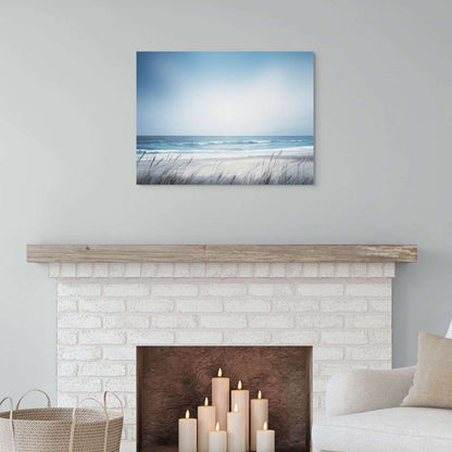 Ocean art on canvas on a wall