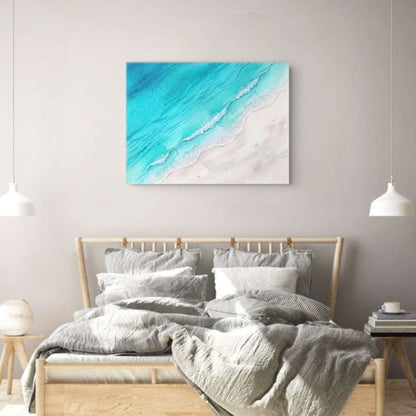 Waves Art canvas on a wall