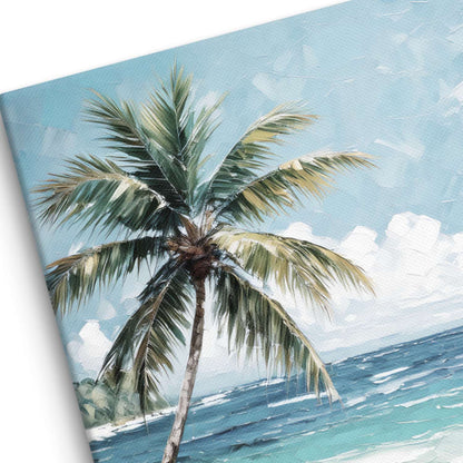 Caribbean wall art canvas texture close-up