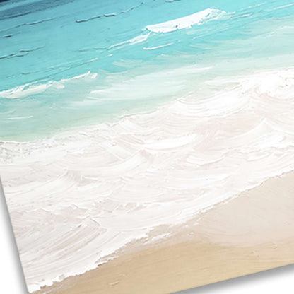 Seashore artwork canvas texture close-up