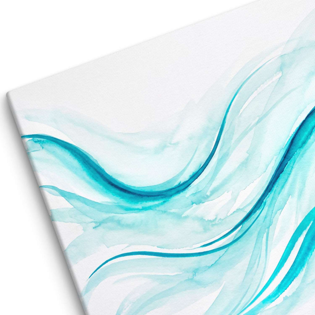 Turquoise Art canvas texture close-up