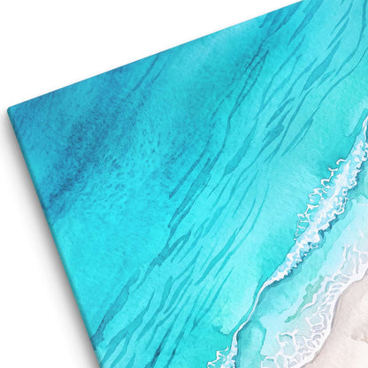 Waves Art canvas texture close-up