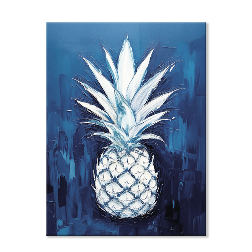 WHITE GOLD - pineapple wall art | canvas wall art, fade-resistant, ready to hang, 100% original artwork.
