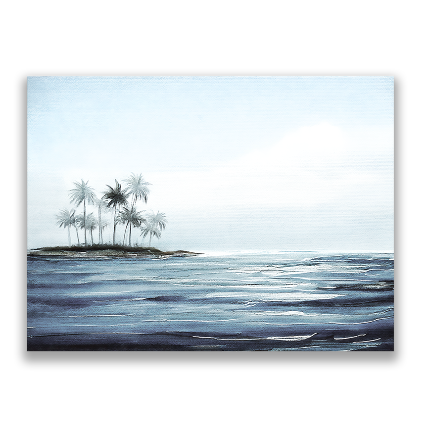 TROPICAL ISLE - tropical wall art | canvas wall art, fade-resistant, ready to hang, 100% original artwork.
