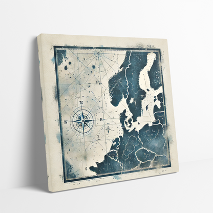 fabulous nautical chart art NAUTICAL DEPTHS. The large nautical wall art shows a nautical chart interpretation.