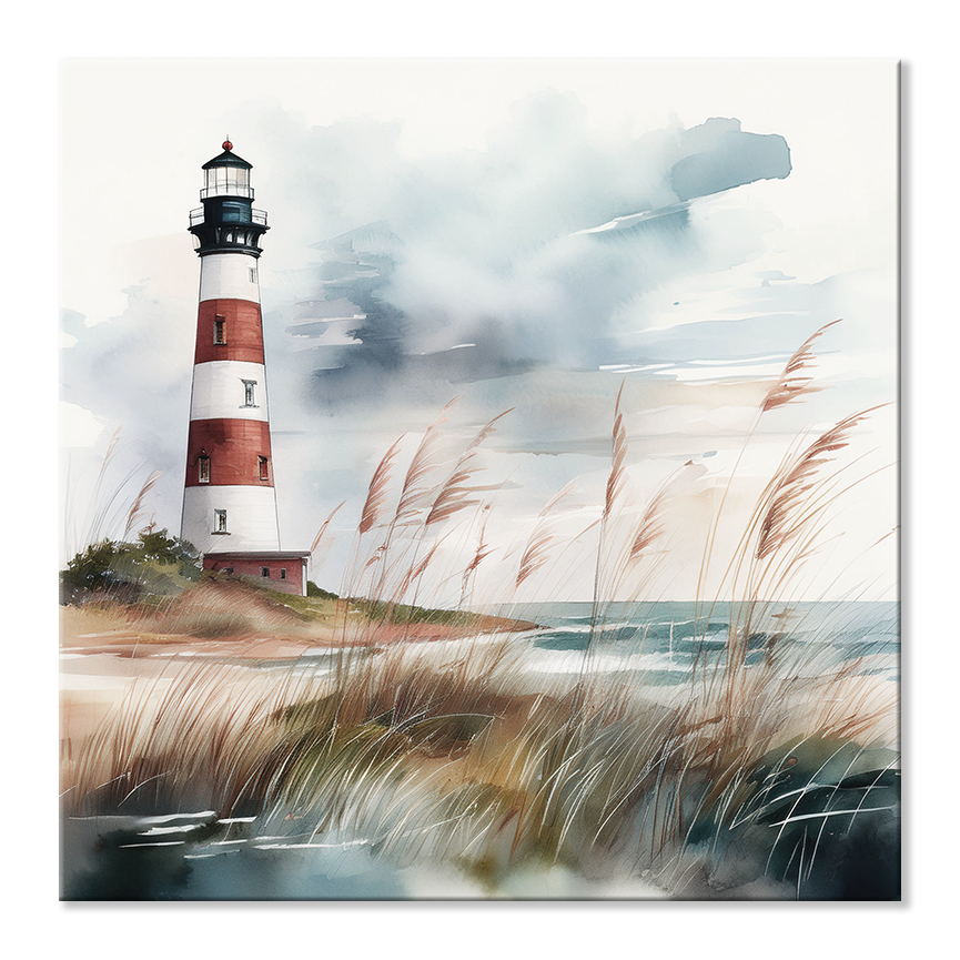 Shows unframed beach print wall art on thick matte paper, featuring coastal art
