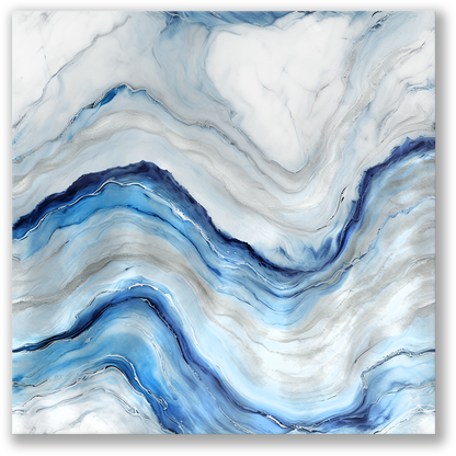 blue coastal wall art BLUE WAVES. The blue beach wall art shows beautiful costal art in blue and gray colors.
