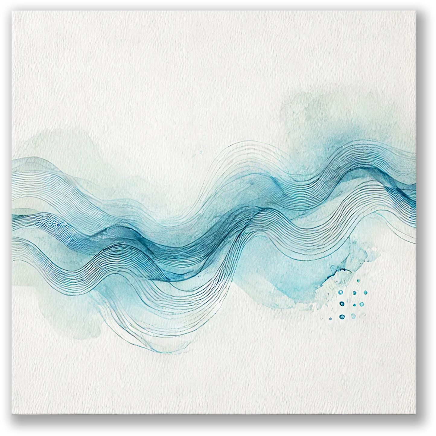 ocean wall art canvas SEA VOYAGE. The coastal canvas art shows an abstract design inspired by the ocean.
