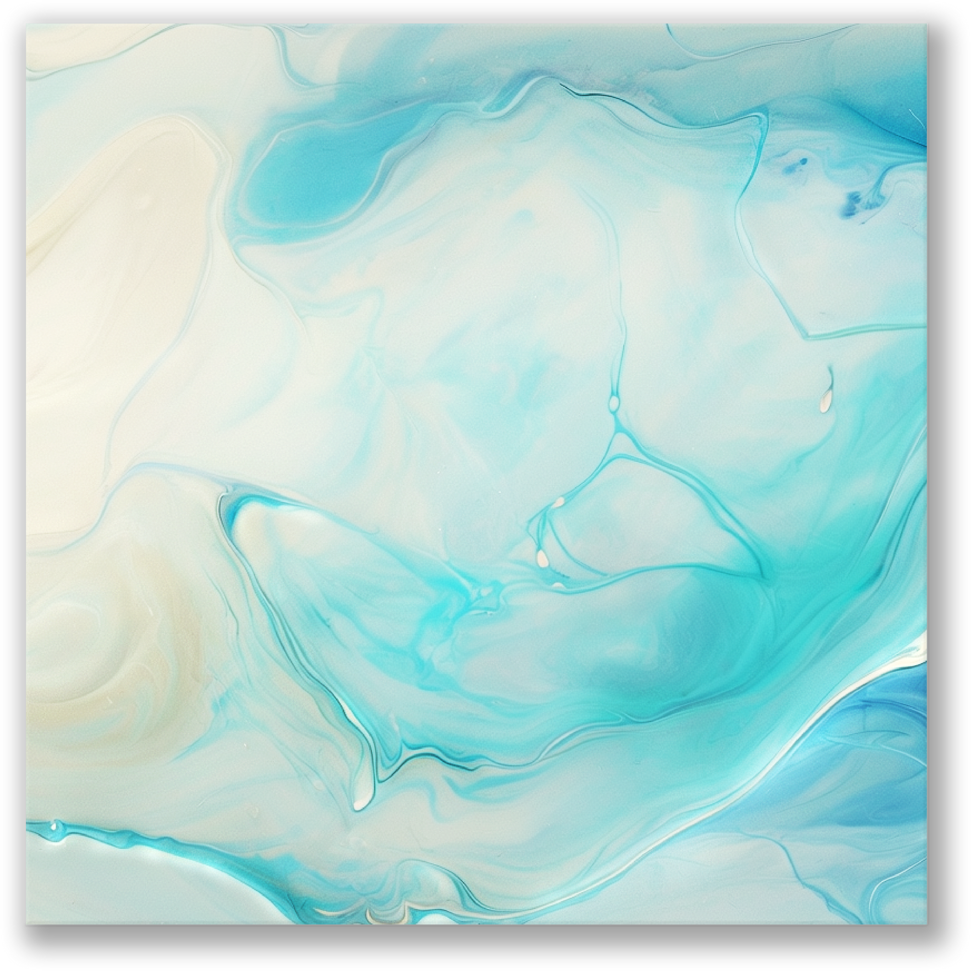 beautiful ocean art OCEAN'S PEACE. The calming art work shows an abstract in coastal colors.
