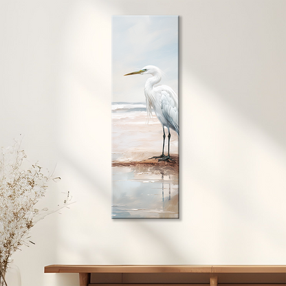 COASTAL HERON – Original Heron Art on Canvas