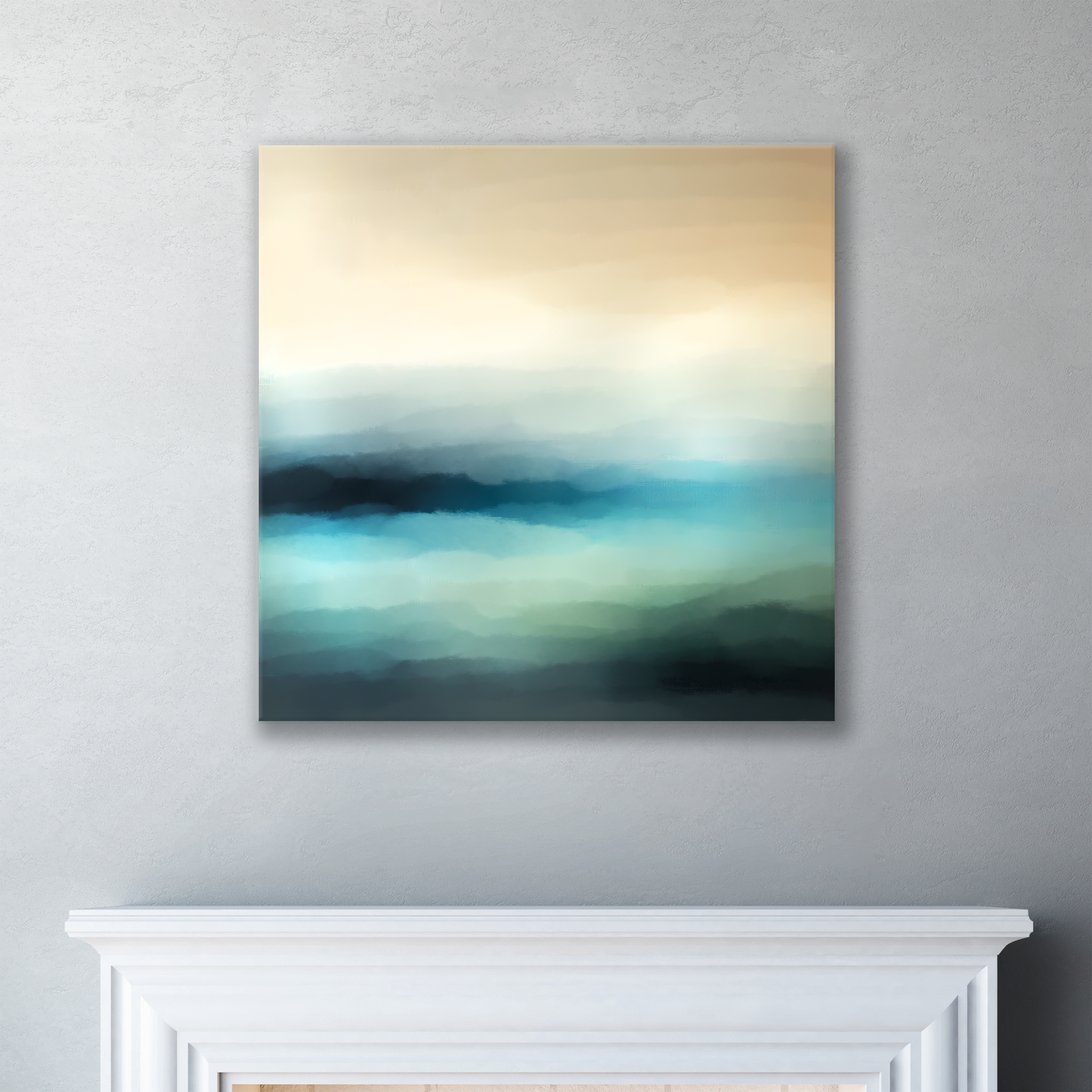 MARINE WHISPER Museum Quality Canvas, Abstract Ocean Art, Gallery Wrap Canvas