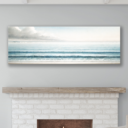 BEYOND THE BLUE Canvas, 20-inch x 60-inch Ocean Artwork, Statement Coastal Art Series