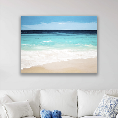 This captiva island artwork hanging on a wall, perfect for a beach-inspired space
