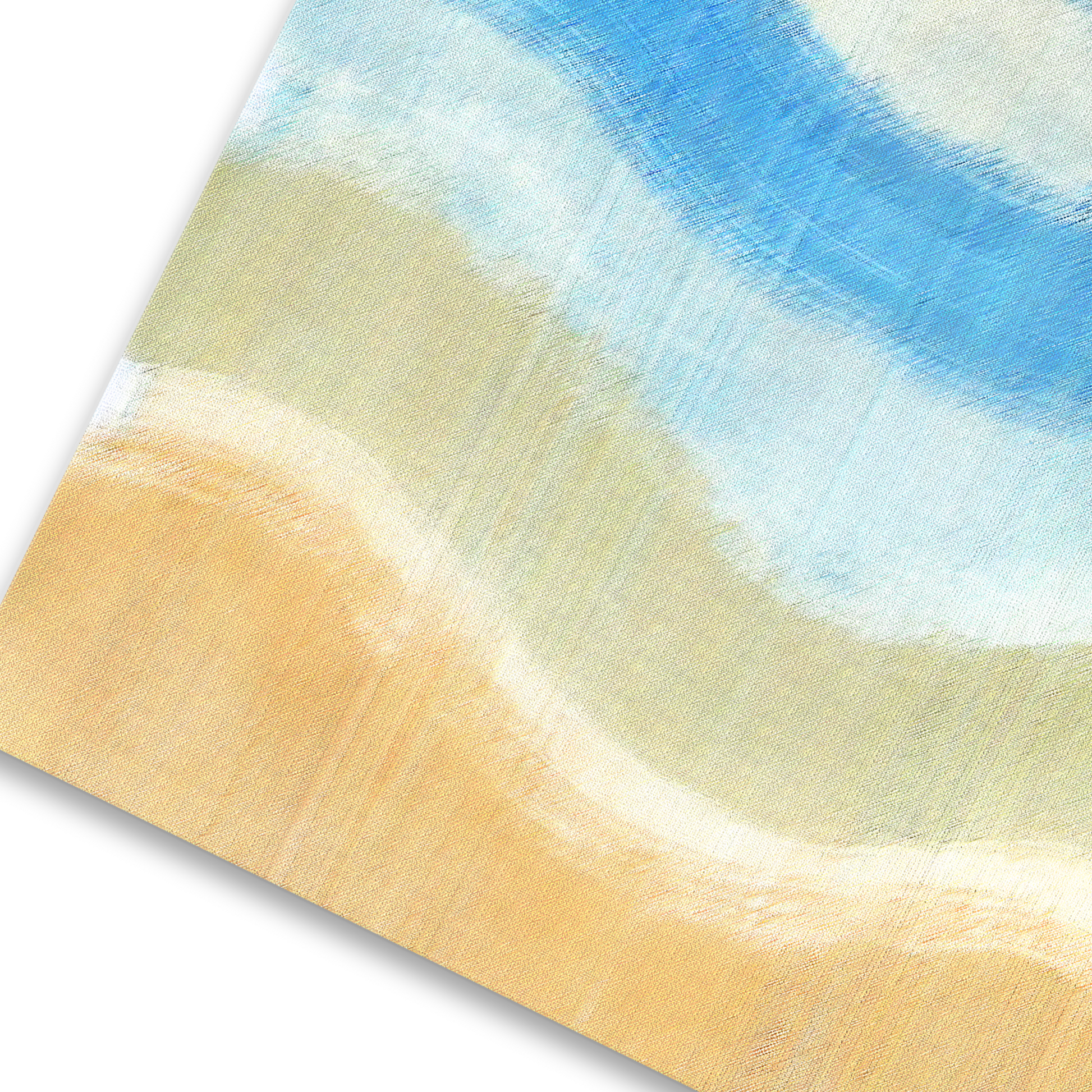 Closeup of abstract beach canvas art WAVECREST
