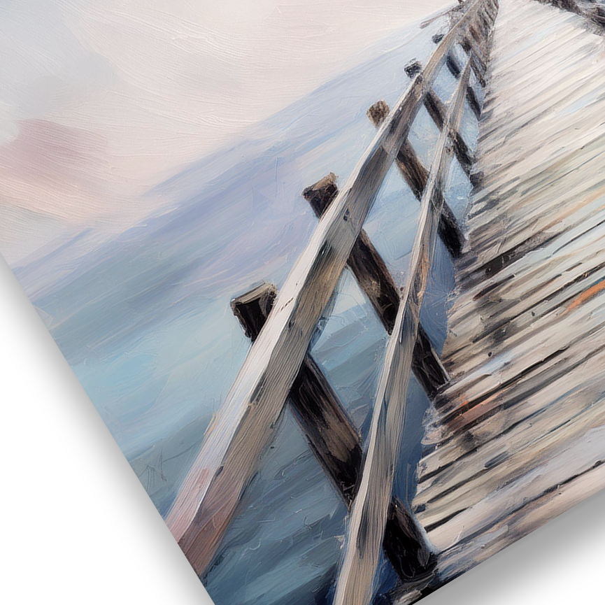 Closeup of ocean canvas painting PEACEFUL WALK
