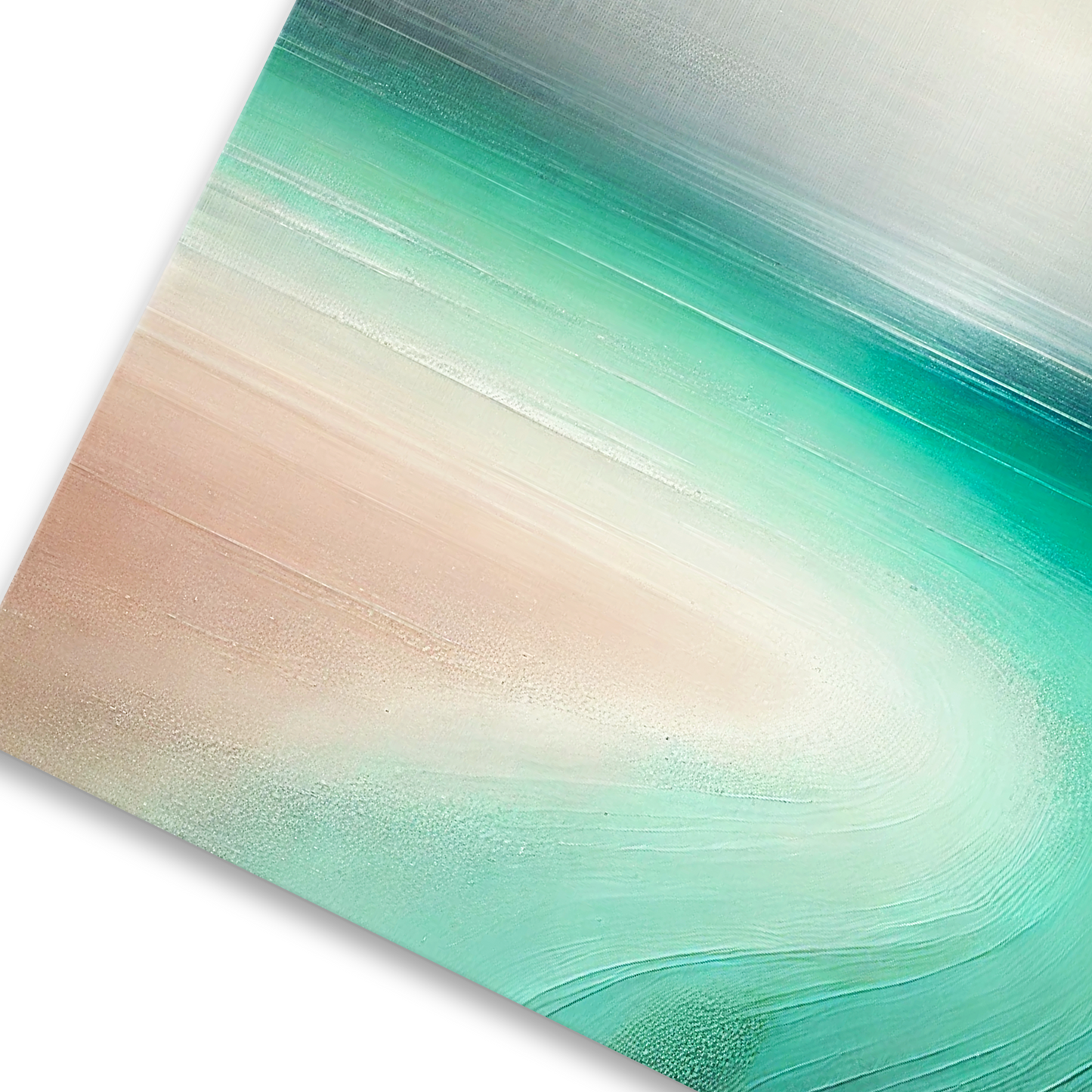 Closeup of abstract ocean wall art COASTAL GLOW
