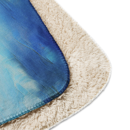 NO WORRIES Blanket, Soft Sherpa Blanket With Exclusive Beach Art