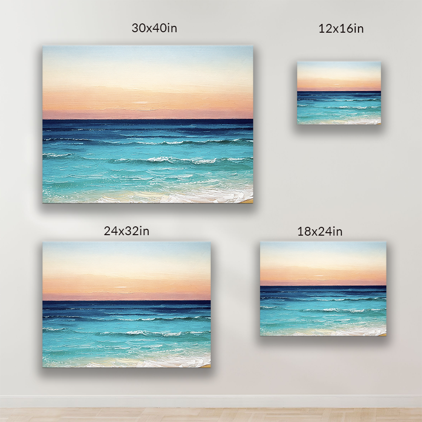 HAWAIIAN SUNSET, hawaii art, is available in these sizes: 12-in x 16-in, 18 in x 24 in, 24 in x 32 in, 30 in x 40 in
