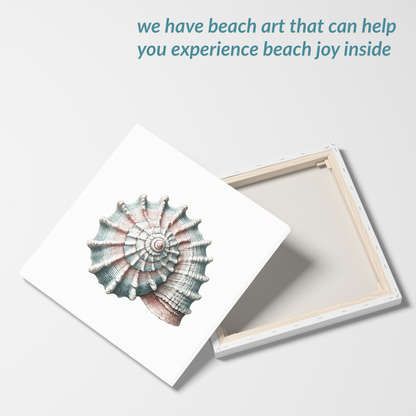 WHELK WHISPER Gallery Wrap Canvas, Seashell Art Print, Fade Resistant